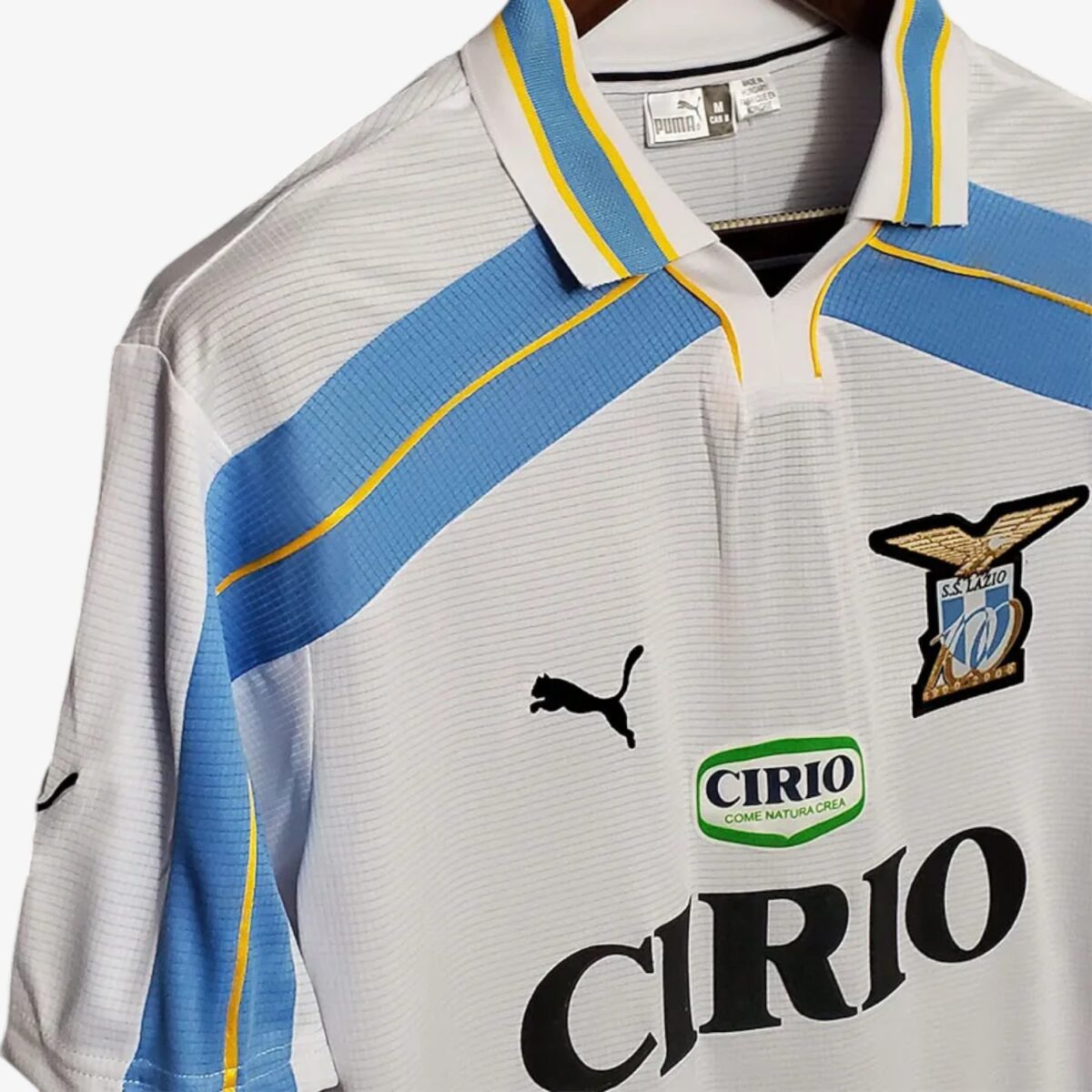S.S. Lazio Centenary White Retro  Jersey 1999/00 - Image 2