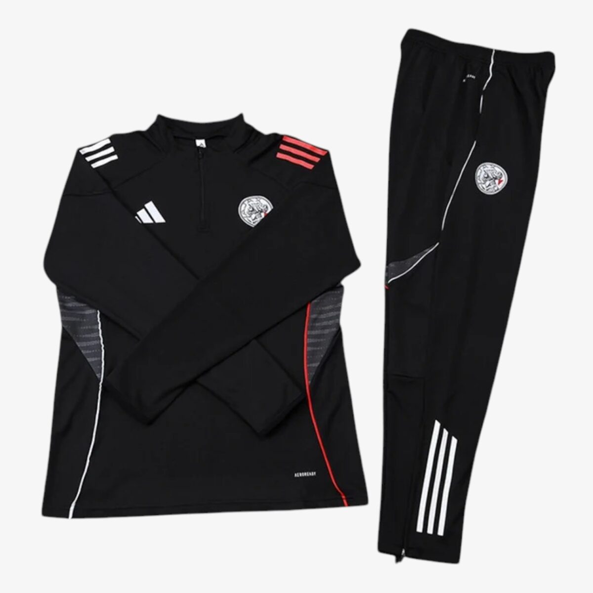 Ajax Amsterdam Black Half Pull Tracksuit 2025/26 - Image 3