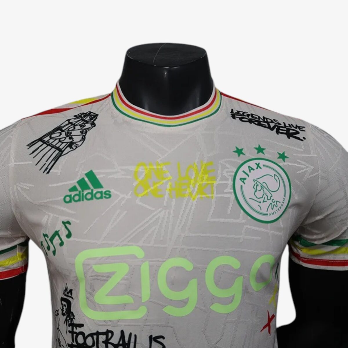 Ajax Amsterdam Graffiti Beige Training Jersey 2025/26 - Image 3