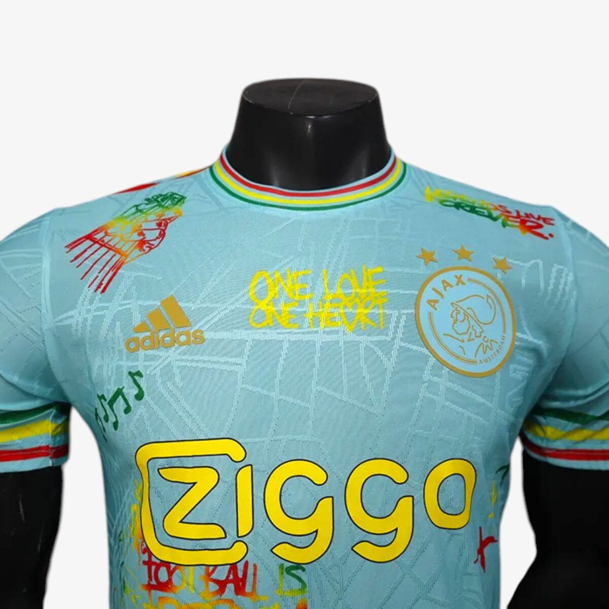 Ajax Amsterdam Graffiti Light Blue Training Jersey 2025/26 - Image 3