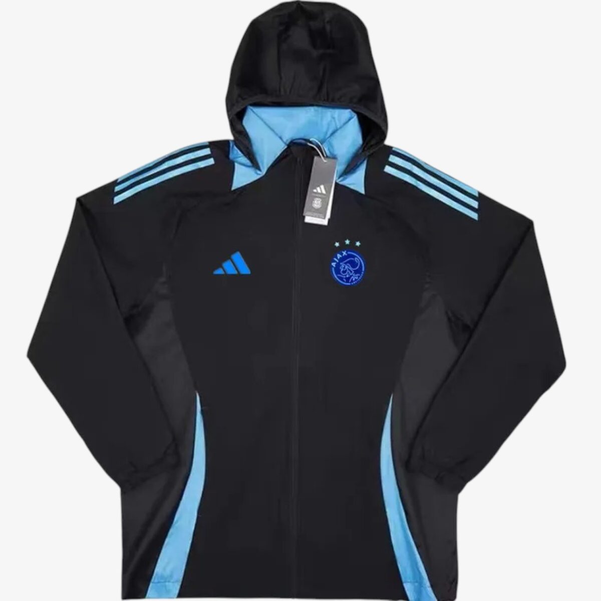 Ajax Amsterdam Black Hooded Windbreaker 2024/25