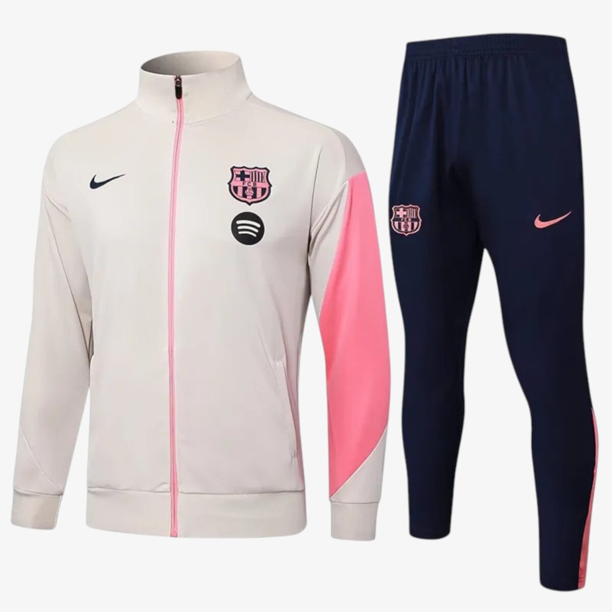 Barcelona Beige Jacket Tracksuit 2025/26