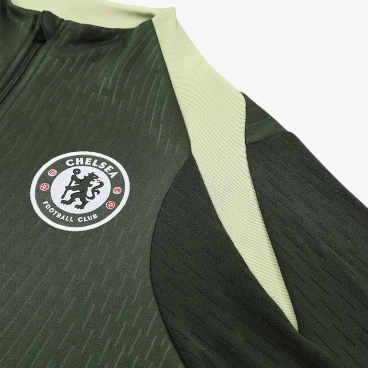 Chelsea Army Green Half Pull Tracksuit 2025/26 - Image 5