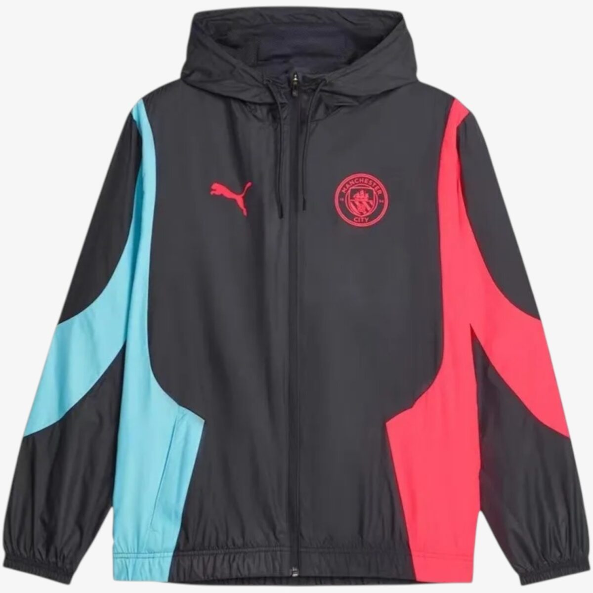 Manchester City Black Hooded Windbreaker 2024/25