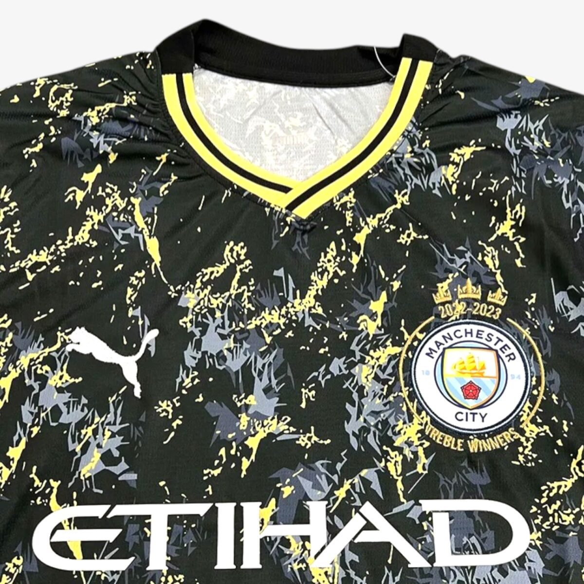 Manchester City Black and Yellow Special Edition Jersey 2024/25 - Image 3