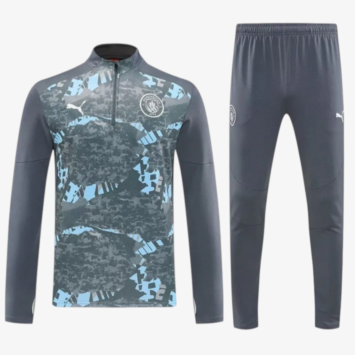 Manchester City Dark Grey Half Pull Tracksuit 2025/26