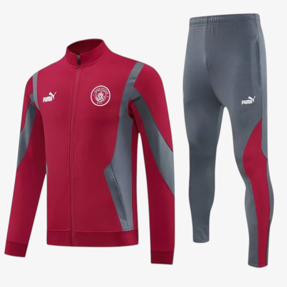 Manchester City Maroon Jacket Tracksuit 2025/26 - Image 3
