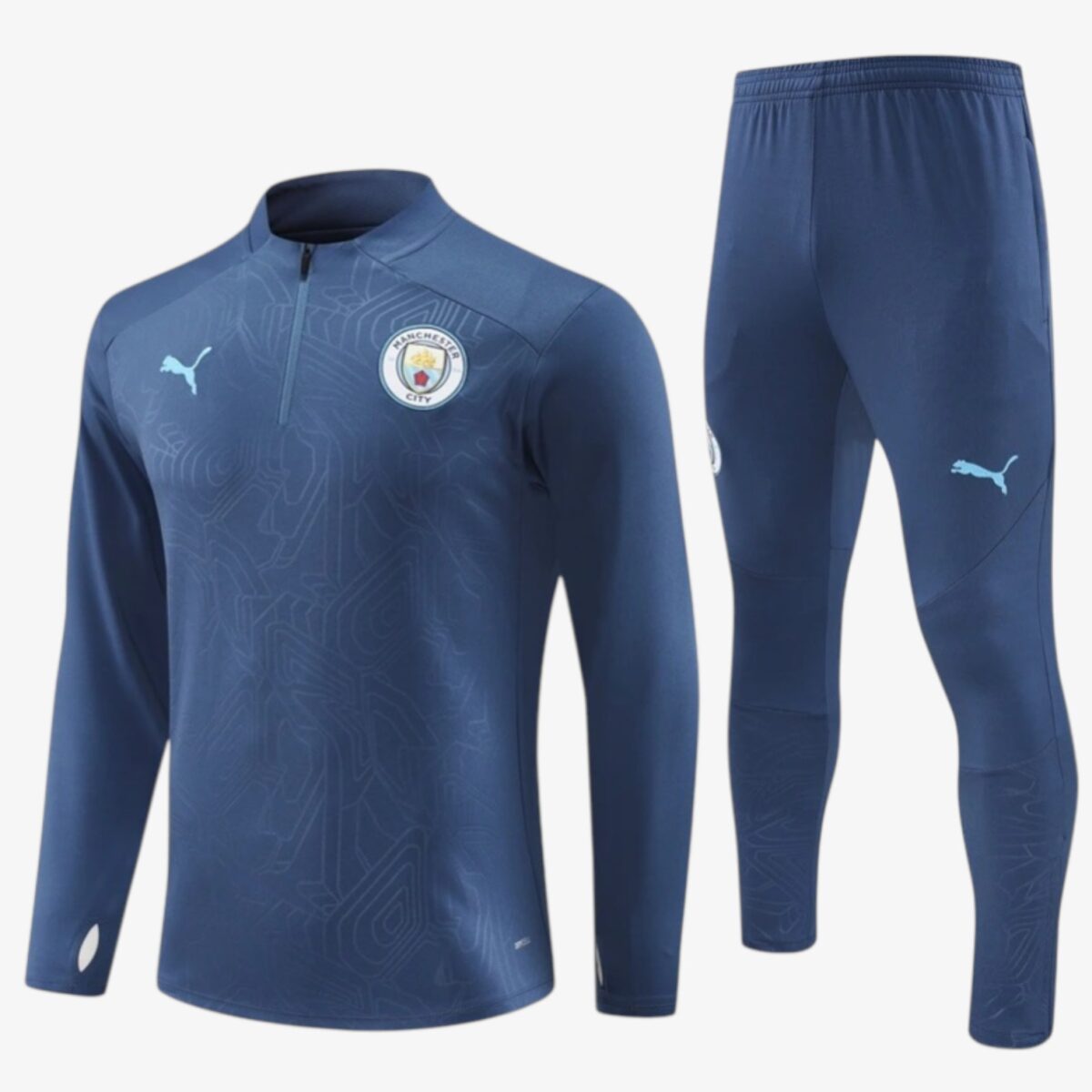 Manchester City Royal Blue Steel Printed Track Jacket 2024/25 - Image 3