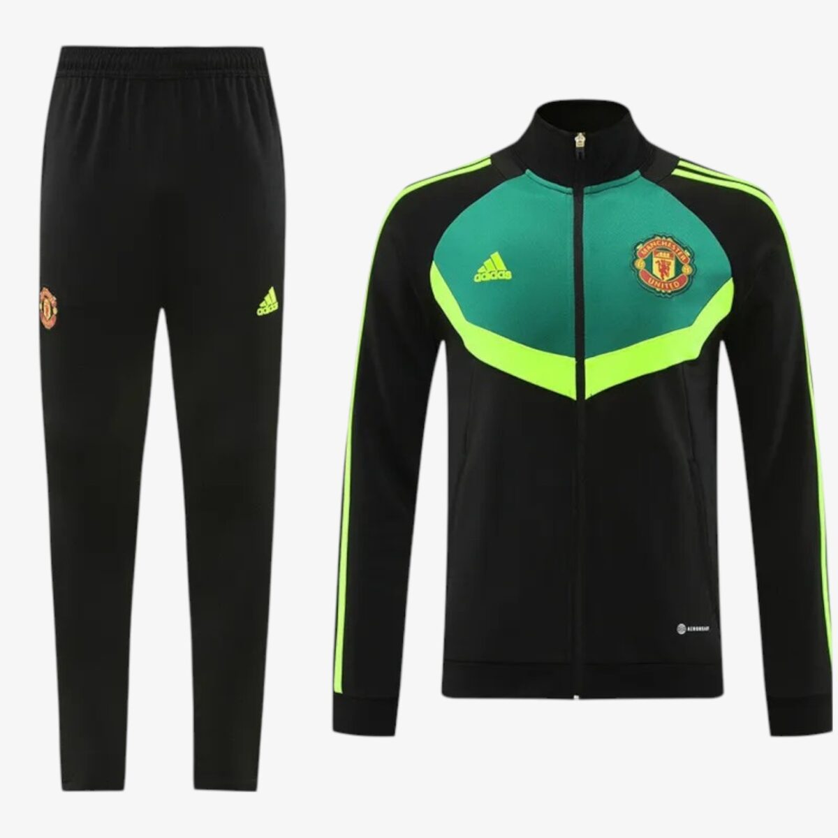 Manchester United Black Green Jacket Tracksuit 2024/25