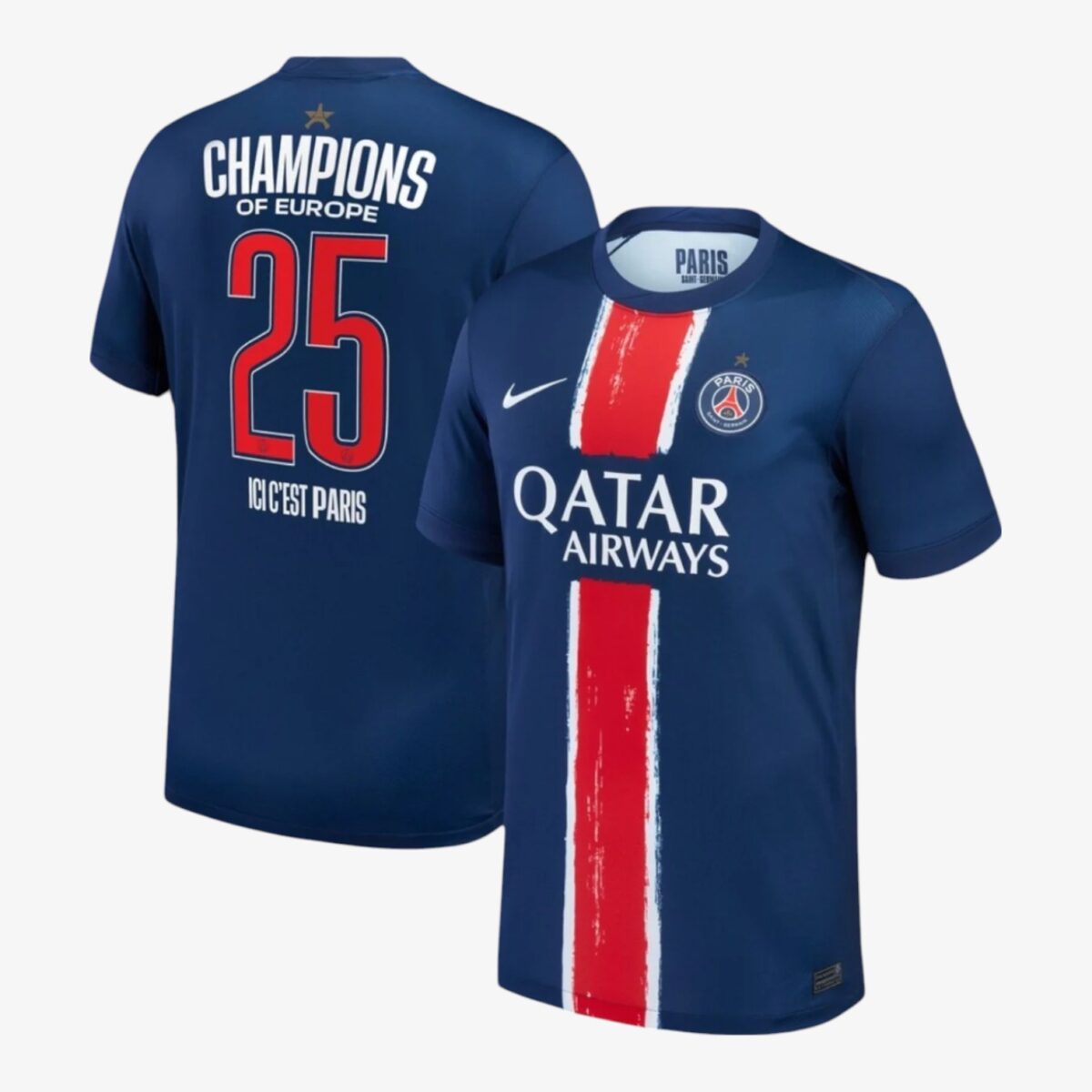CHAMPIONS OF EUROPE 25  PSG Home Special Jersey 2024/25