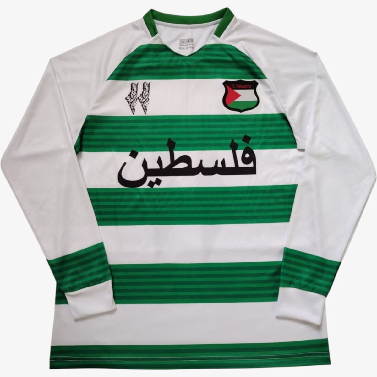 Palestine White Green Long Sleeve Jersey 2024/25