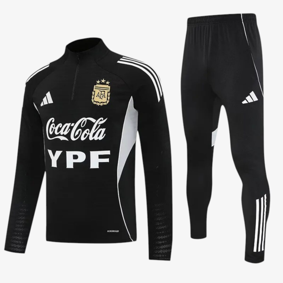 Argentina Black Half Pull Tracksuit 2025/26