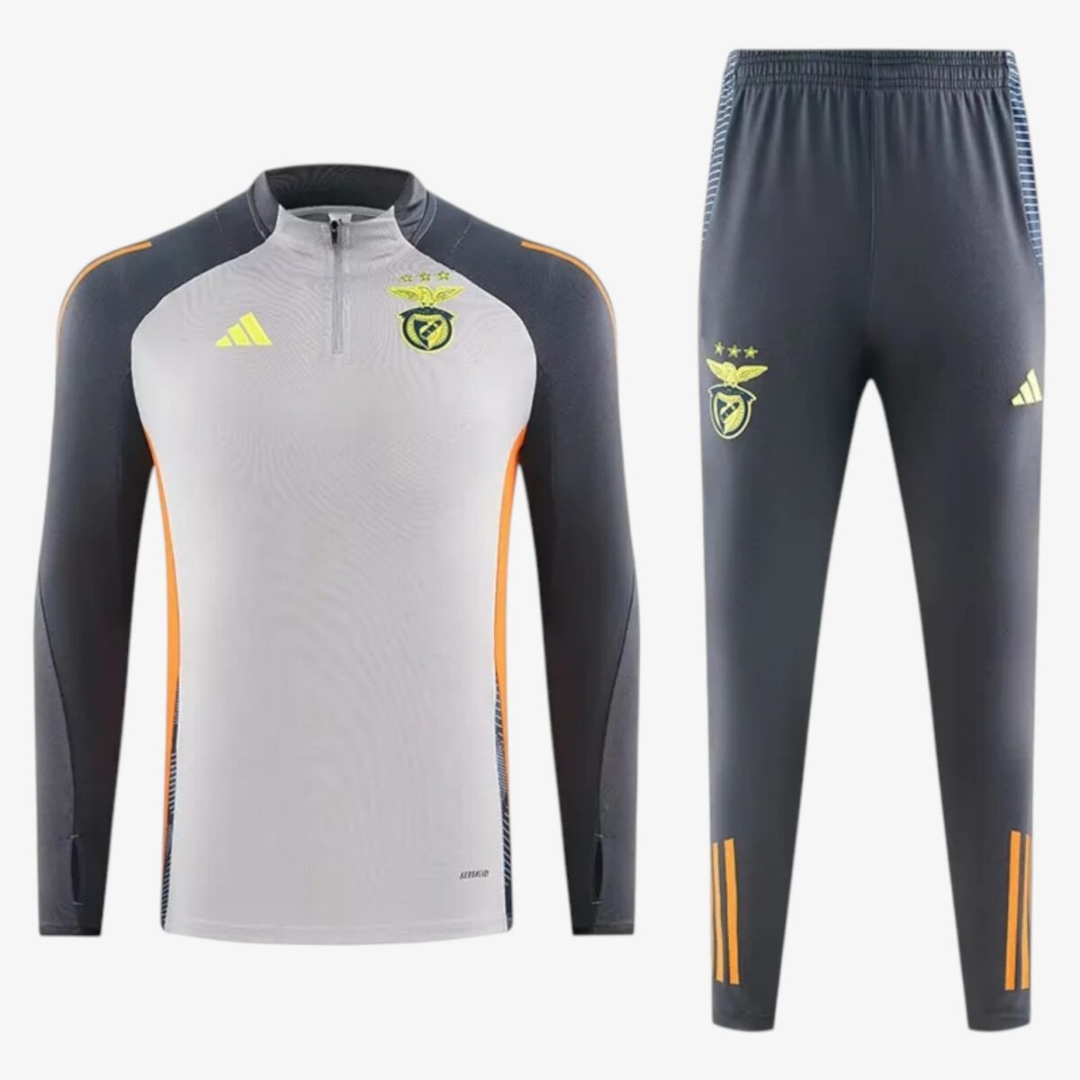 Benfica Grey Half Pull Tracksuit 2024/25