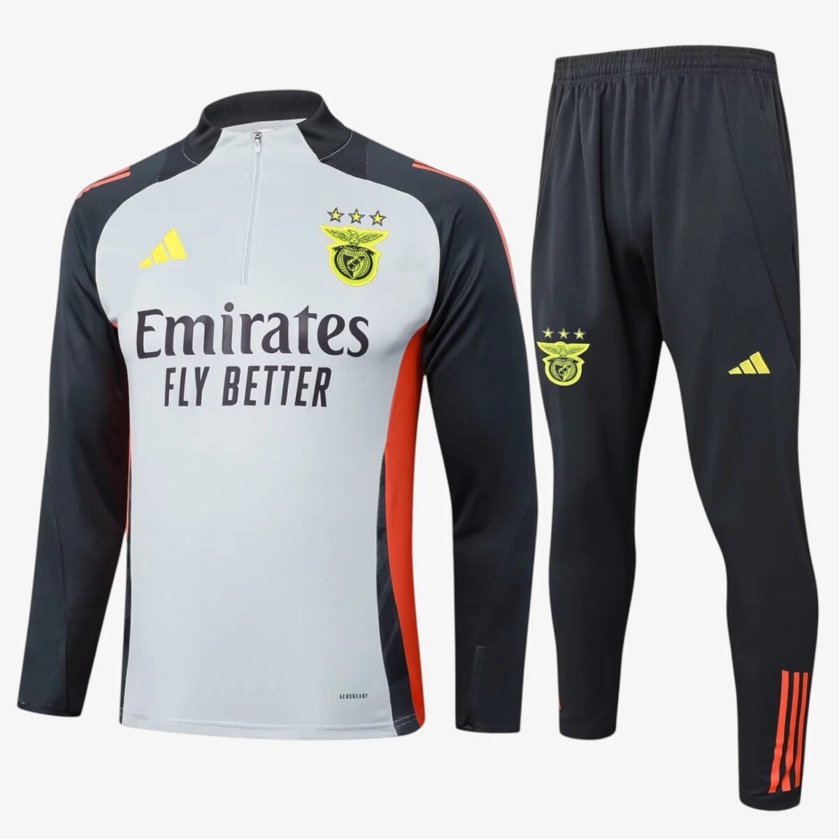 Benfica Grey Half-zipper Tracksuit 2024/25
