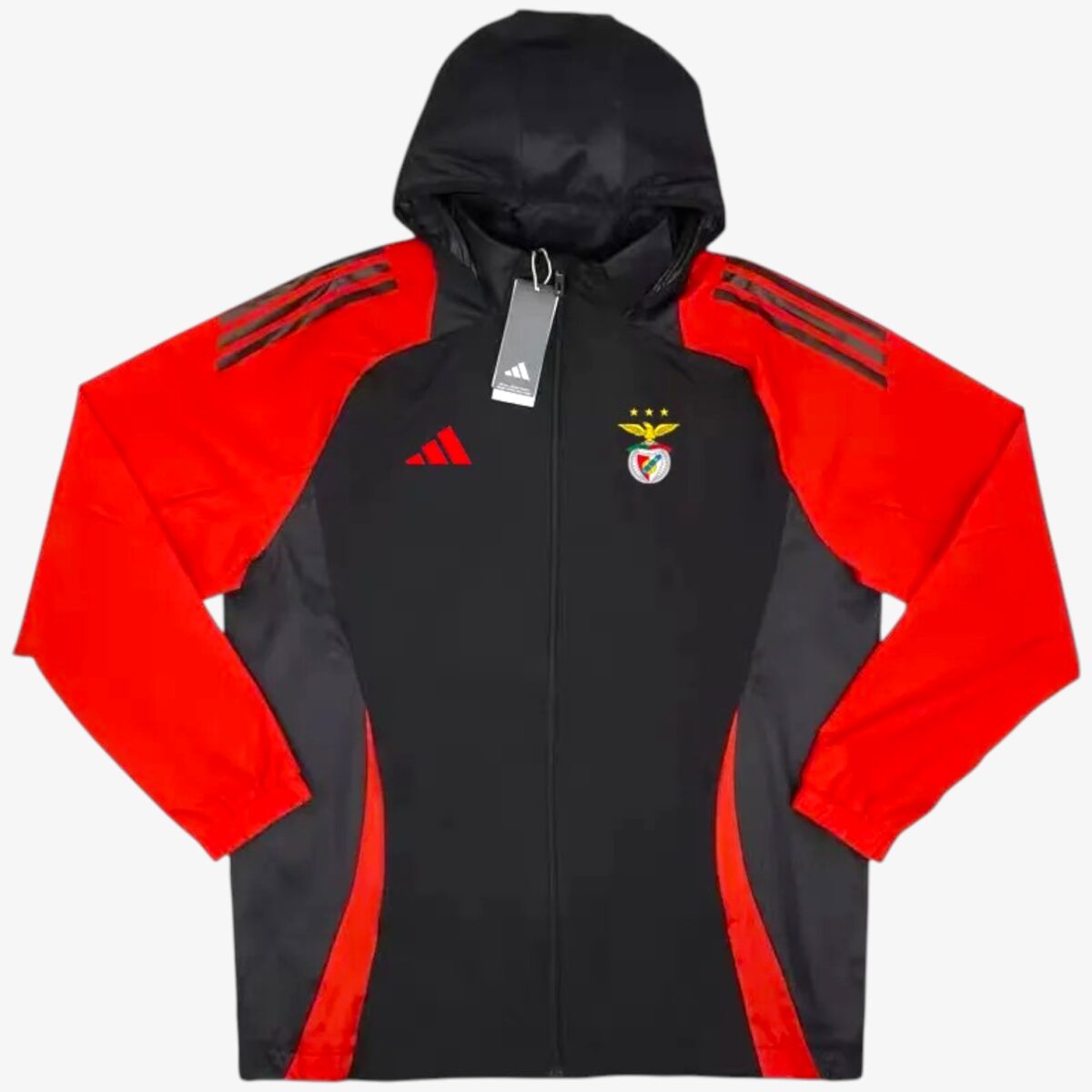 Benfica Red & Black Hooded Windbreaker 2024/25