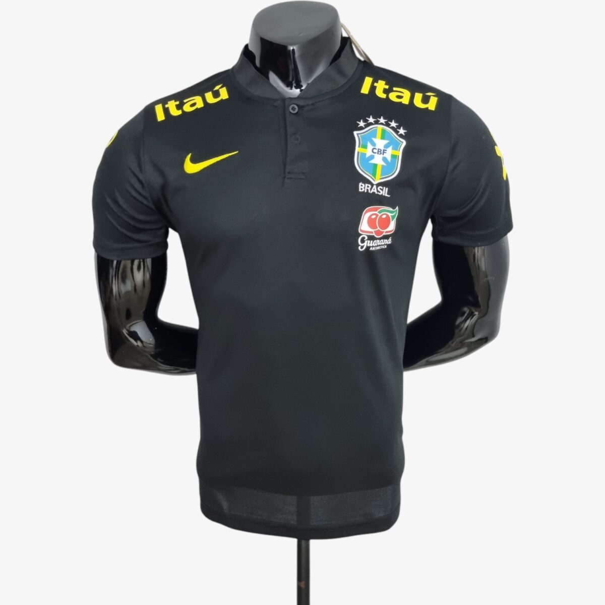 Brazil Black Henley Shirt 2023