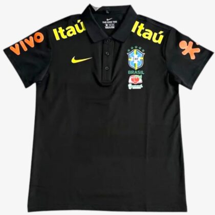 Brazil Black Retro Edition Polo Jersey 2025/26