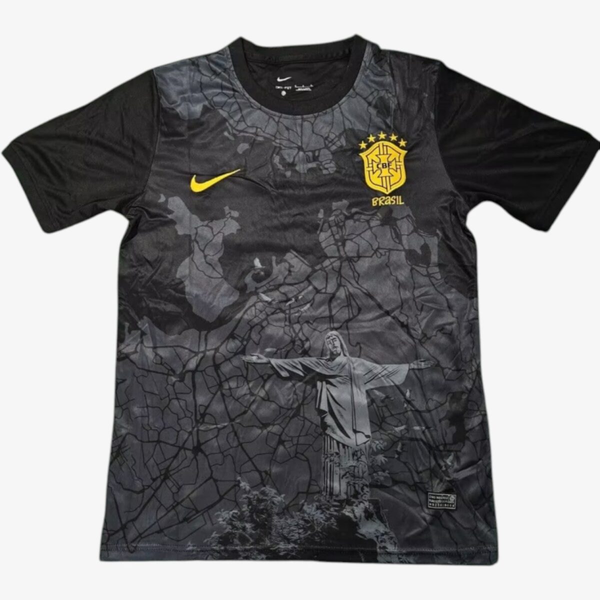 Brazil Full Black Jesus Jersey 2024/25