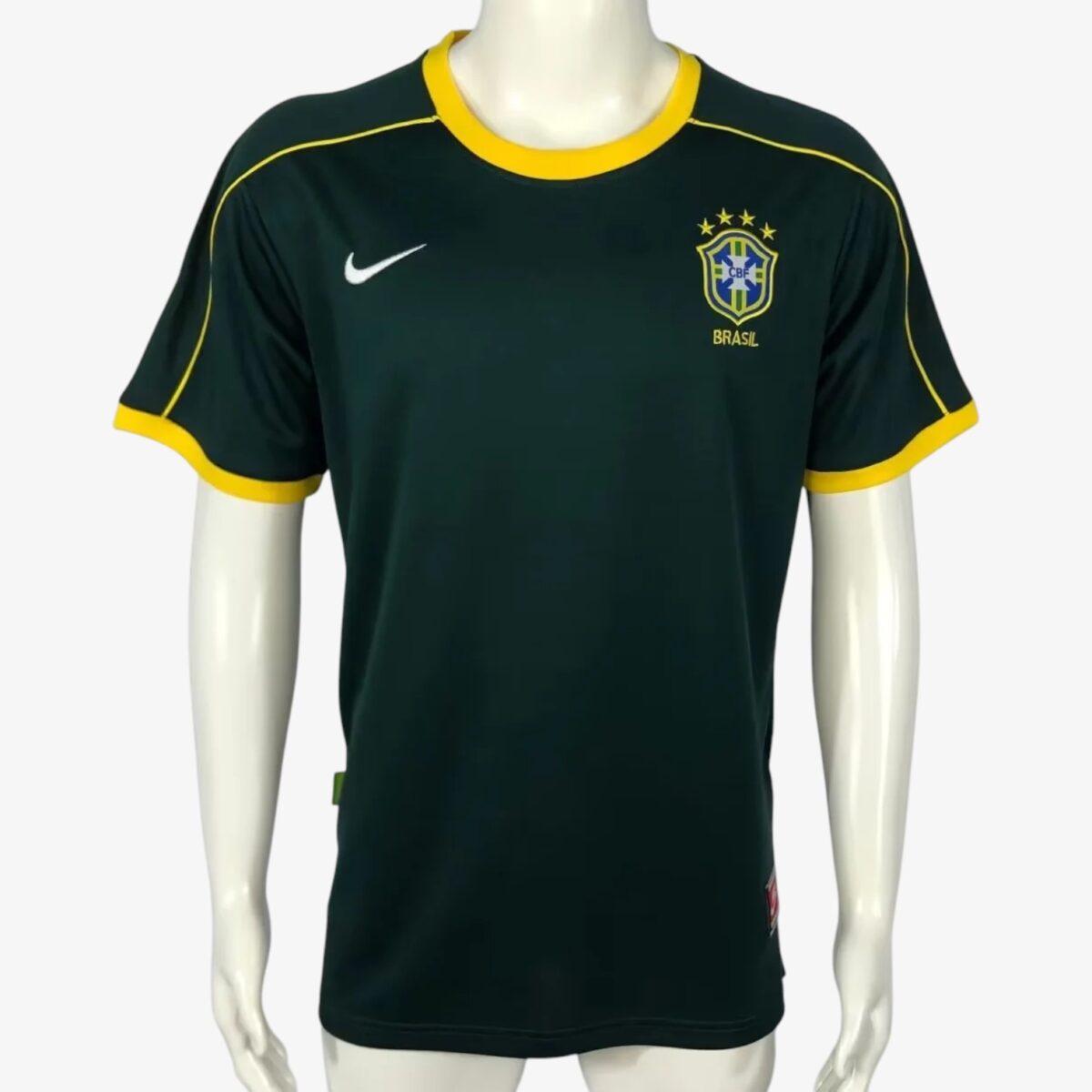 Brazil Green Goalkeeper  Retro Jersey 1998