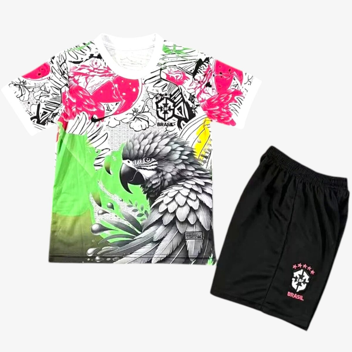 Brazil Grey Parrot Special Edition Jersey 2025/26 — Kids