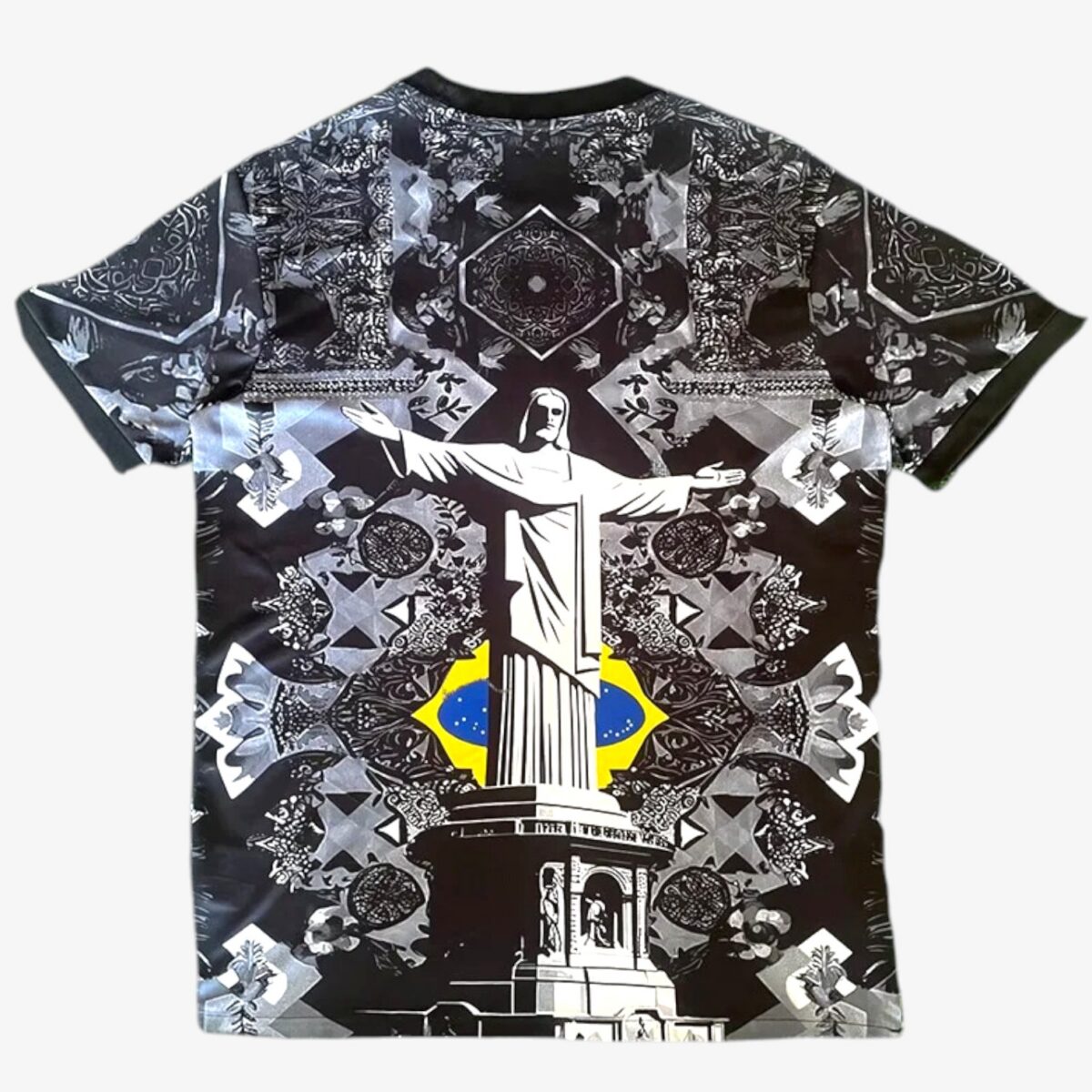 Brazil Jesus Statue Grey Black Jersey 2025/26 - Image 2