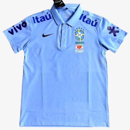 Brazil Lake Blue Retro Edition Polo Jersey 2025/26