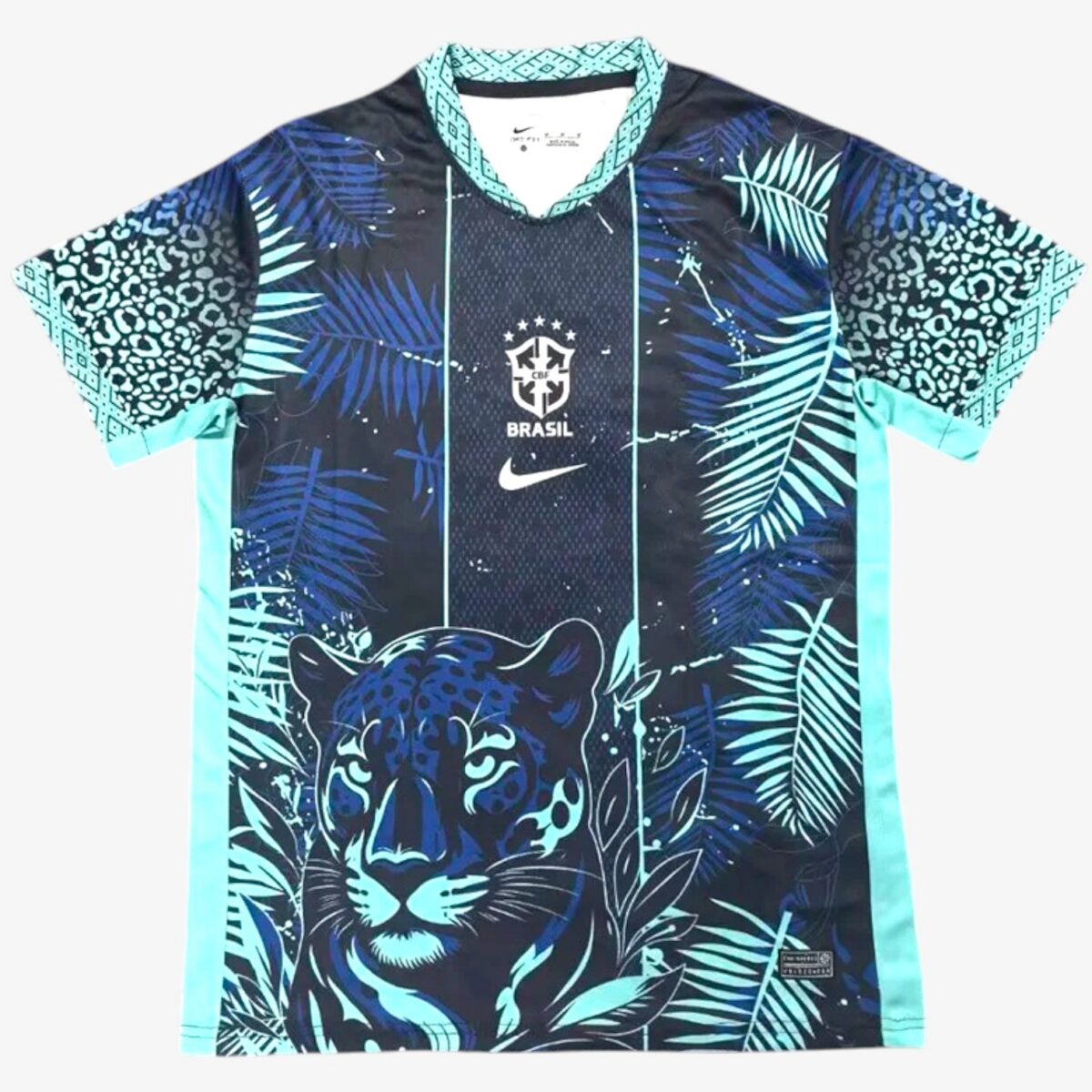 Brazil Leopard Pattern Blue Jersey 2025/26