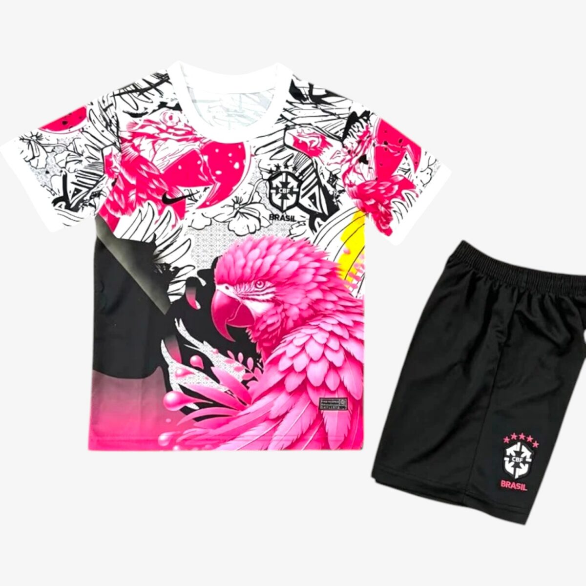 Brazil Pink Parrot Special Edition Jersey 2025/26 — Kids