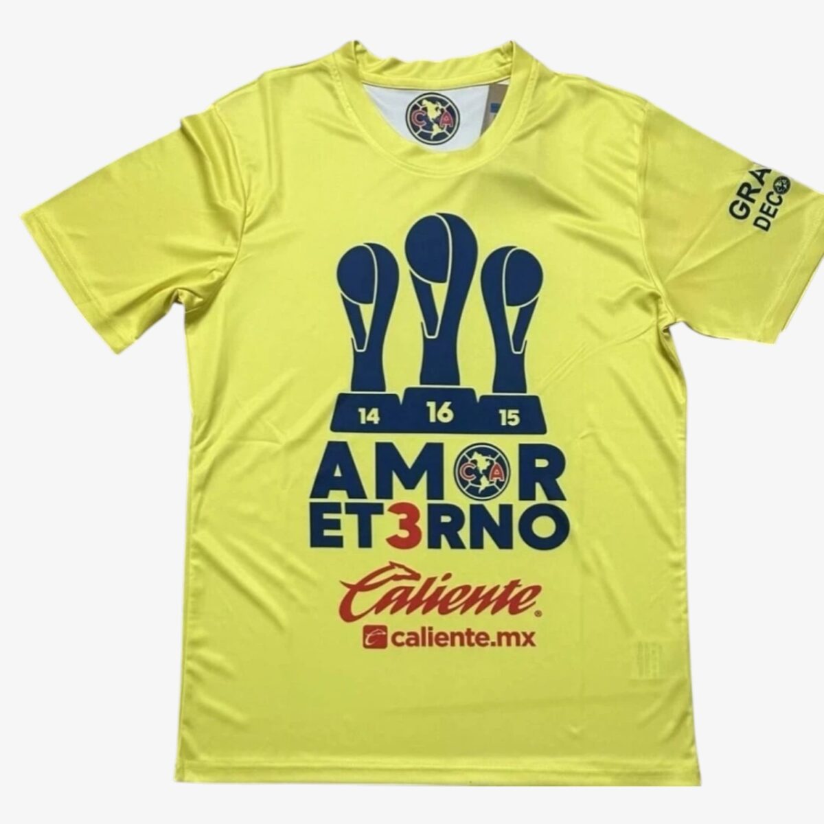 Club America Yellow Champion Training shirts 2024/25