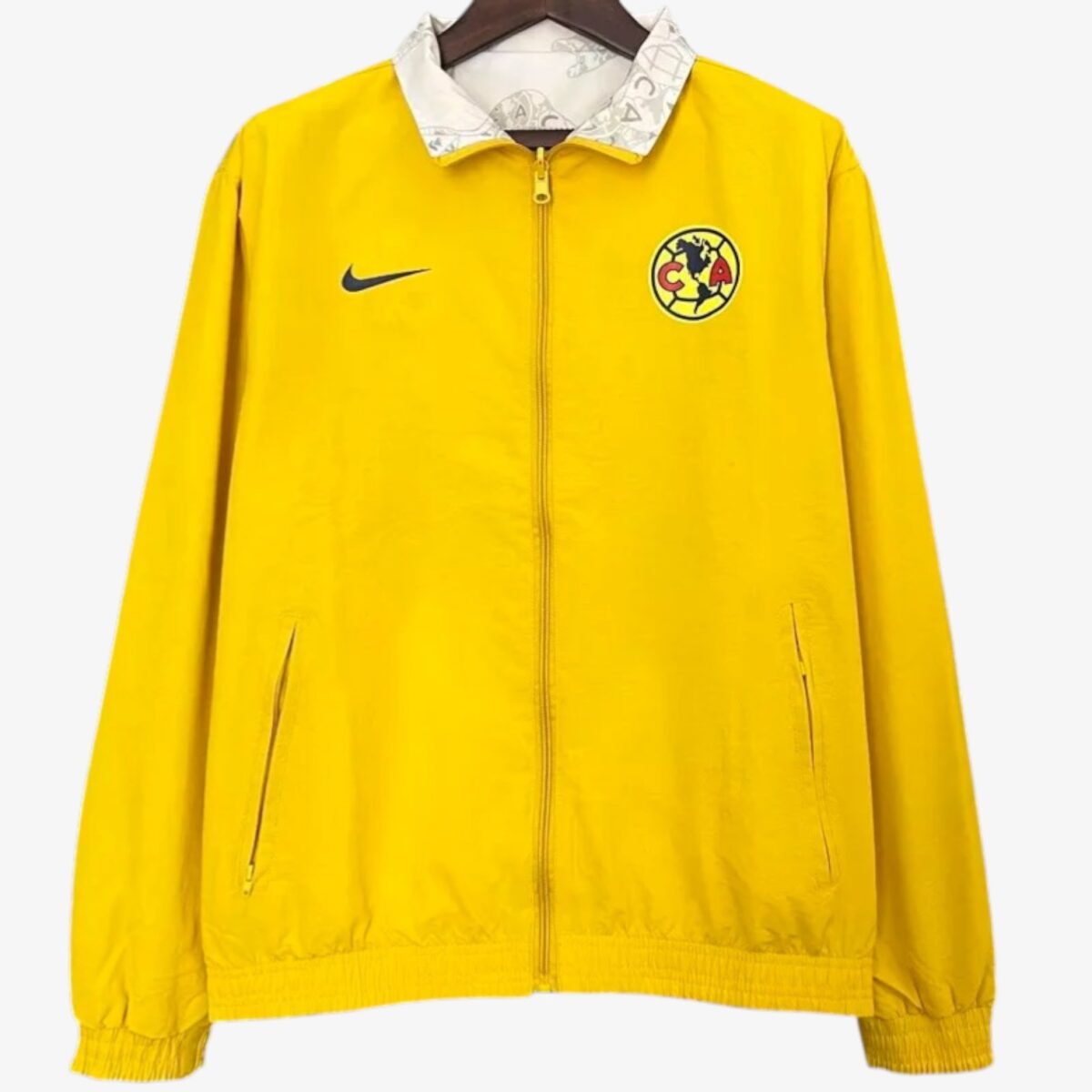 Club America Yellow & khaki Double Sided Windbreaker 2024/25 - Image 4