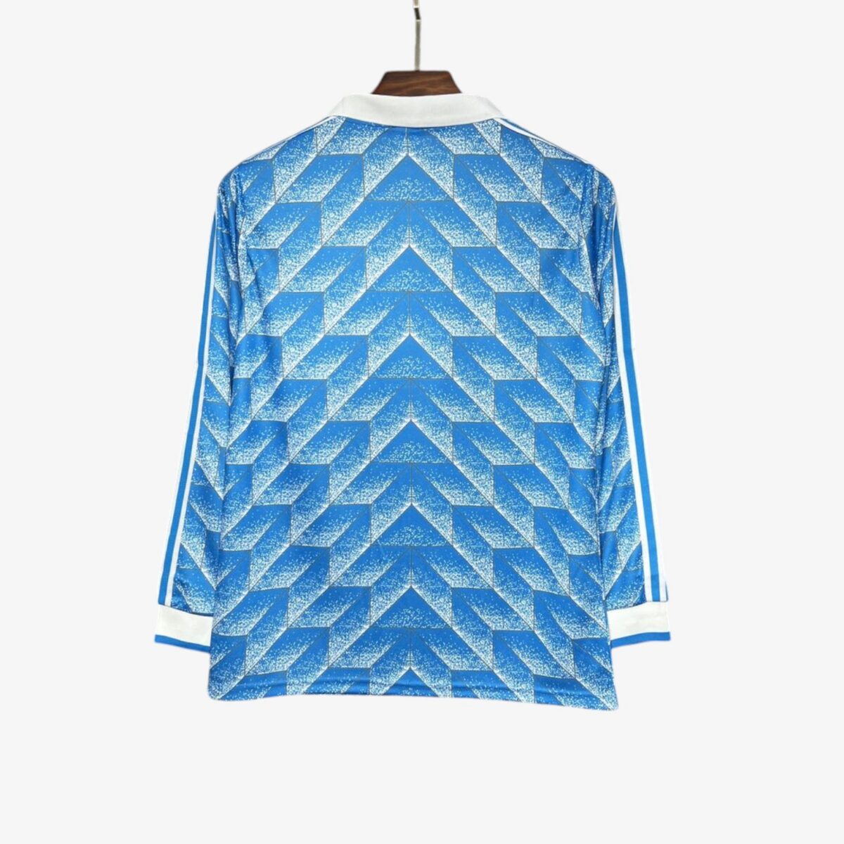 EAST Germany Blue Home Long Sleeve Retro Jersey 1998 - Image 2