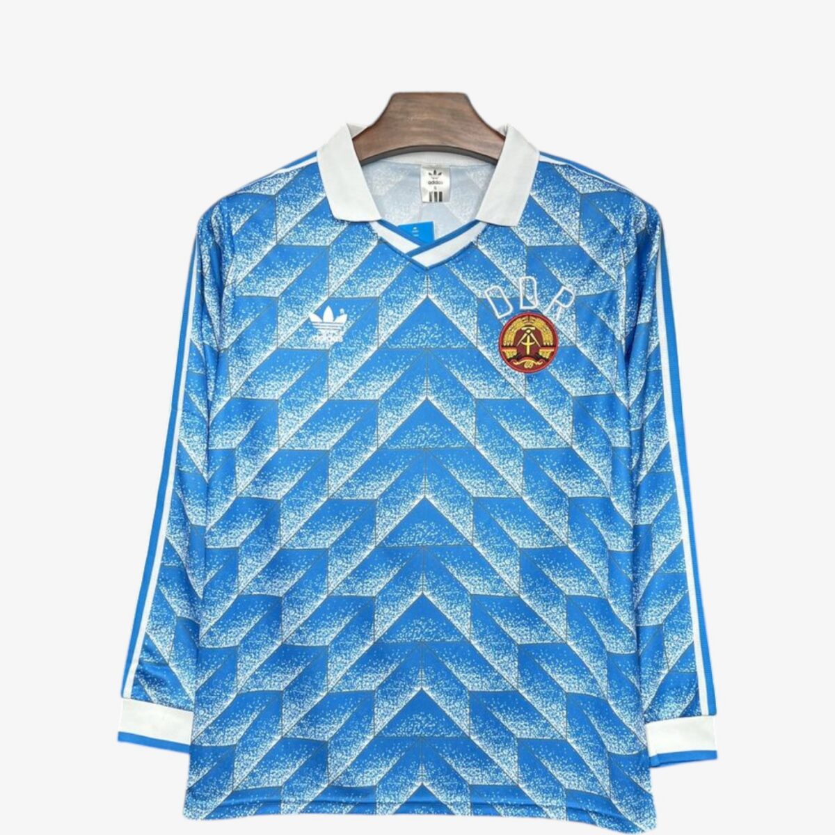 EAST Germany Blue Home Long Sleeve Retro Jersey 1998