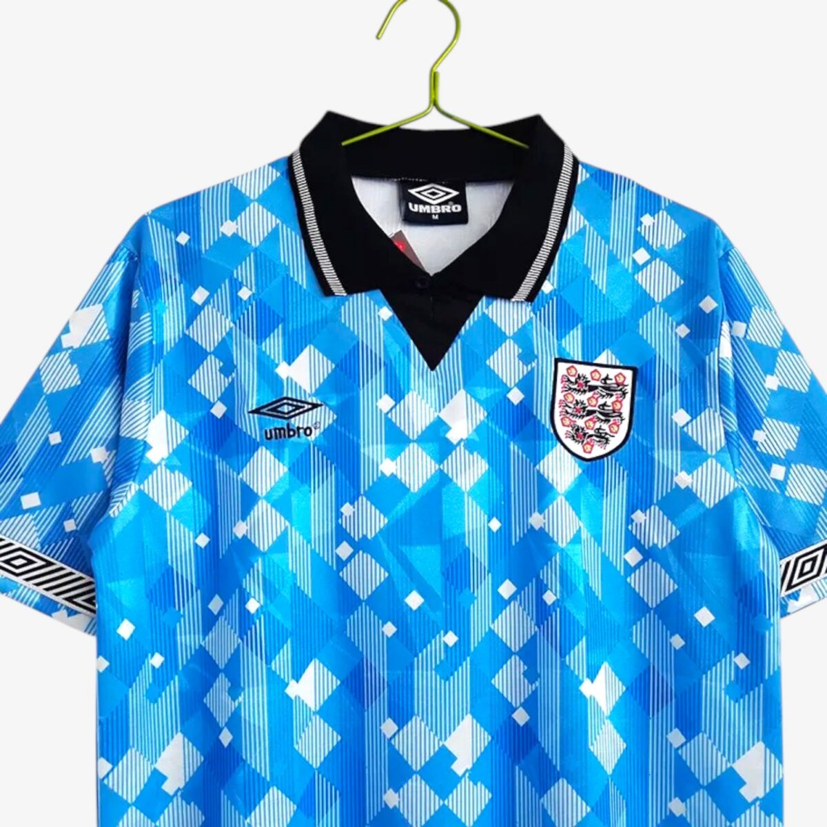 England Away Blue Retro Jersey 1990 - Image 3