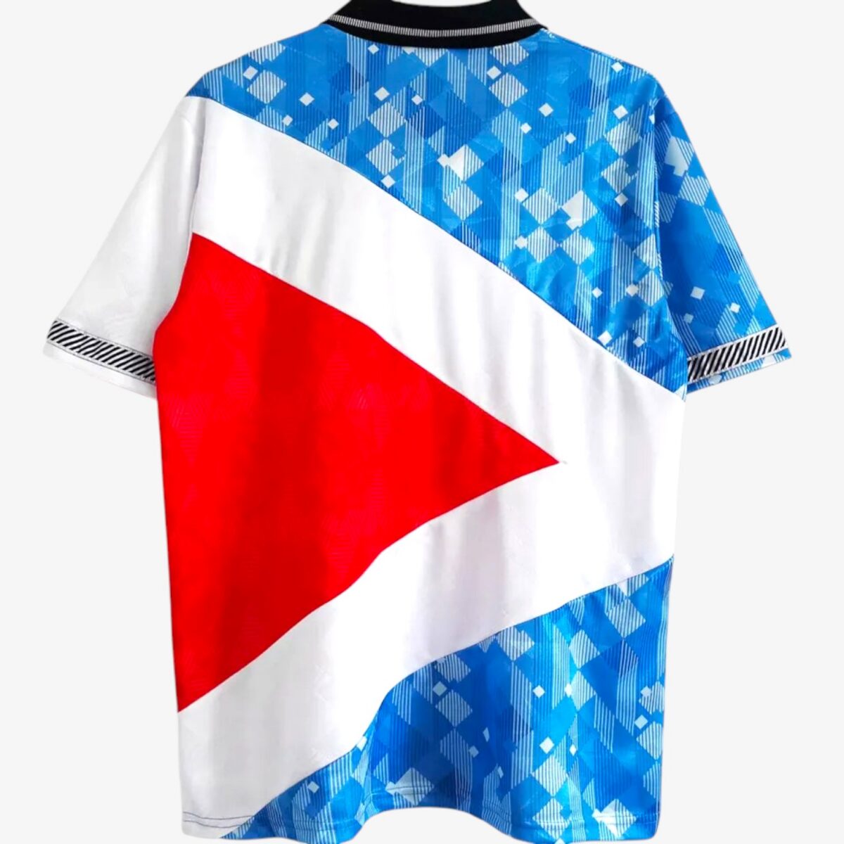 England Blue White Red Retro Jersey 1990 - Image 2