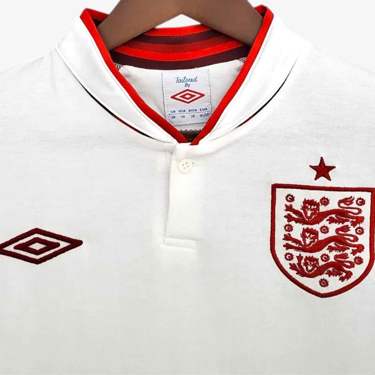 England Home Retro Jersey 2012 - Image 3