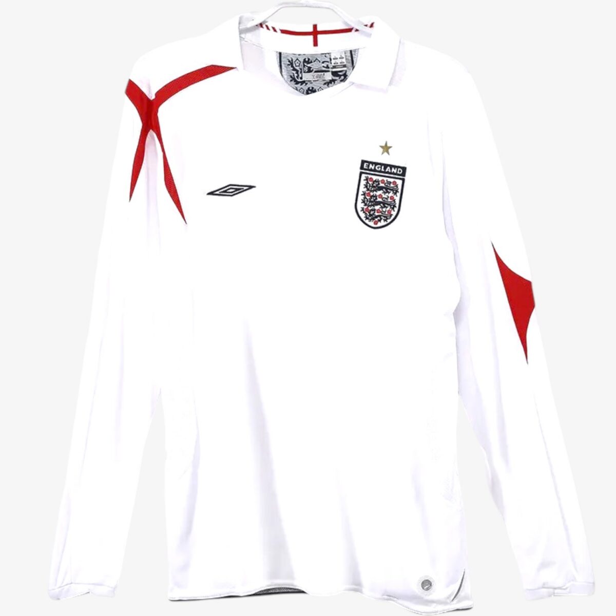 England Home Retro Long Sleeve Jersey 2006