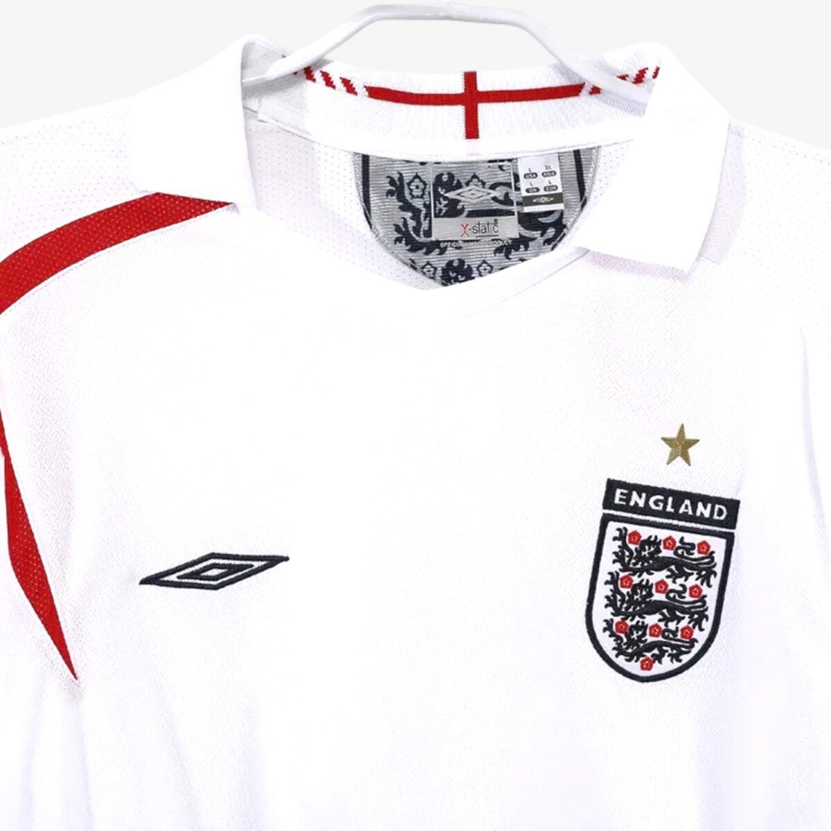 England Home Retro Long Sleeve Jersey 2006 - Image 3