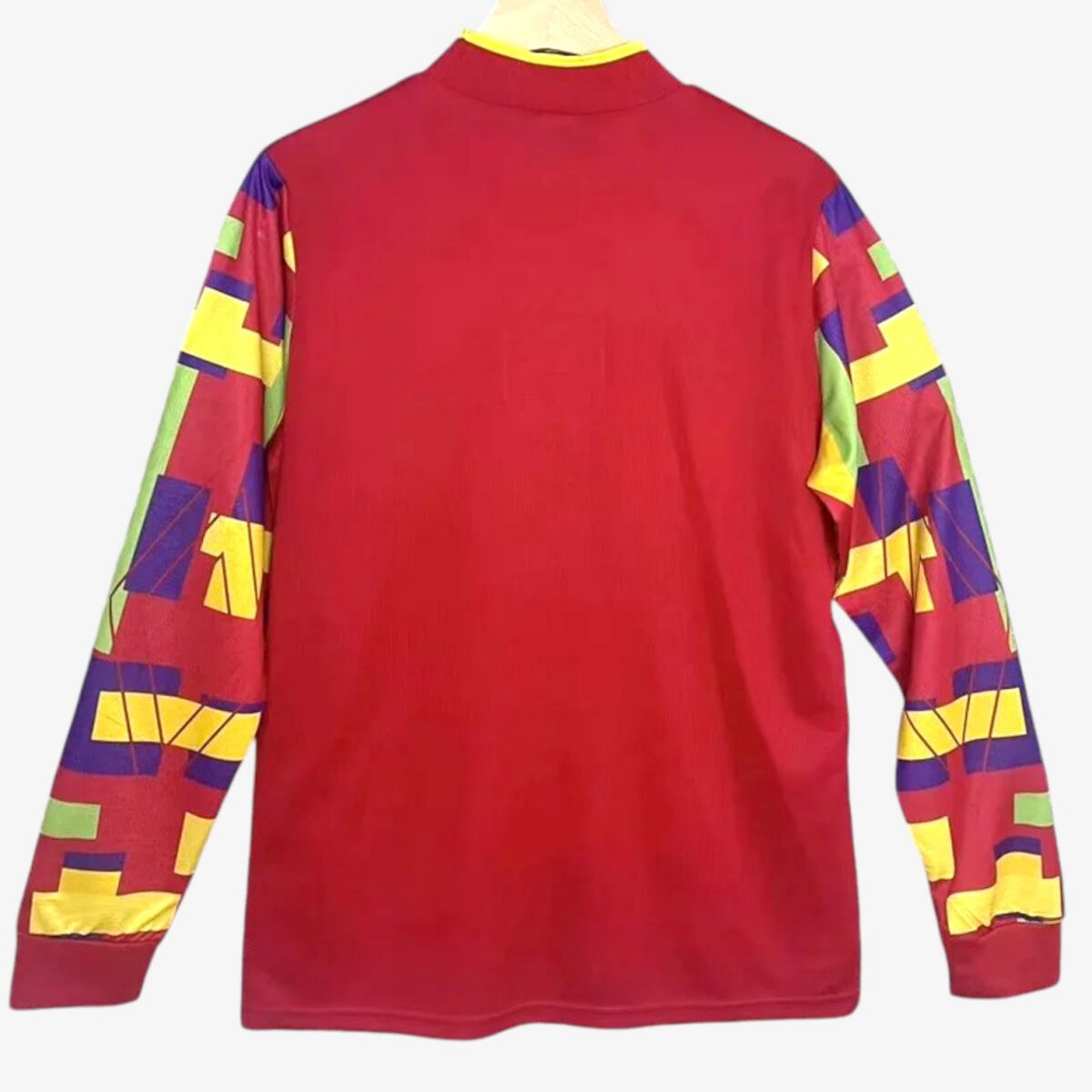 England Red Goalkeeper Long Sleeve Retro Jersey 1996 - Image 2