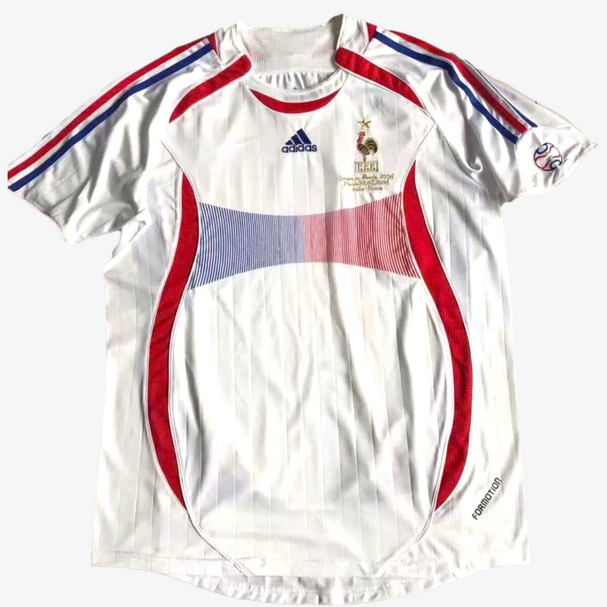 France Away White Retro Jersey 2006 - Image 3
