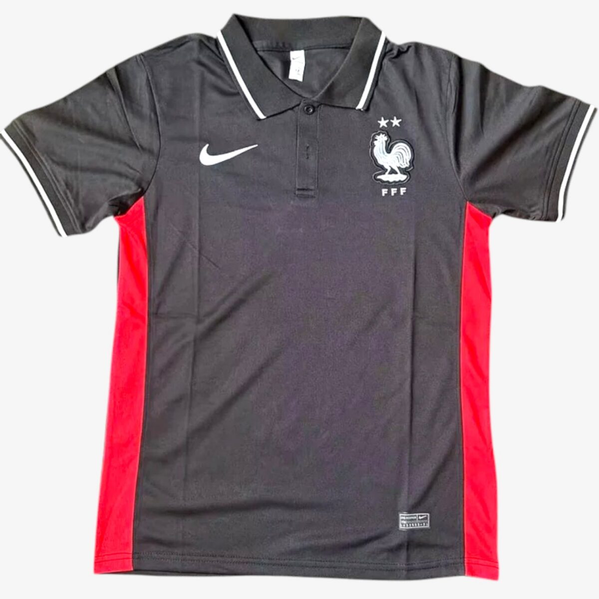 France Black Classic Polo Short Sleeve 2021/23