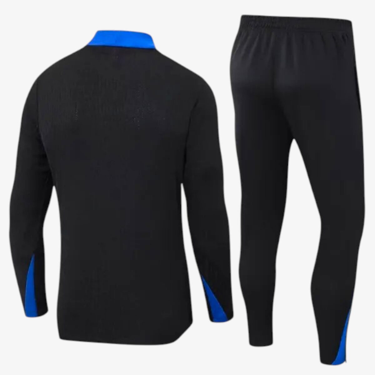 France Black Half Pull Tracksuit 2024/25 - Image 2