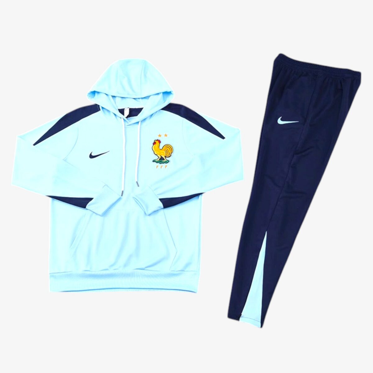 France Blue Hooded Tracksuit 2024/25 - Image 3
