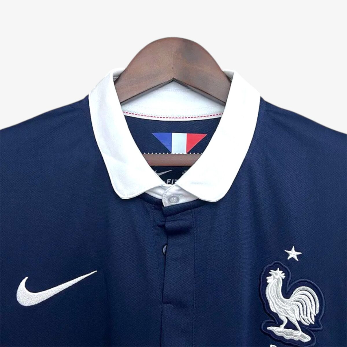 France Home Long Sleeve Retro Jersey 2014 - Image 3