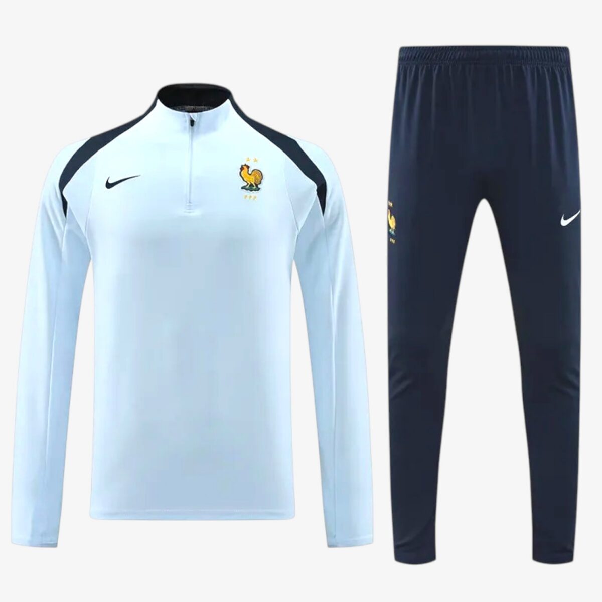 France Light Blue Half Pull Tracksuit 2024/25