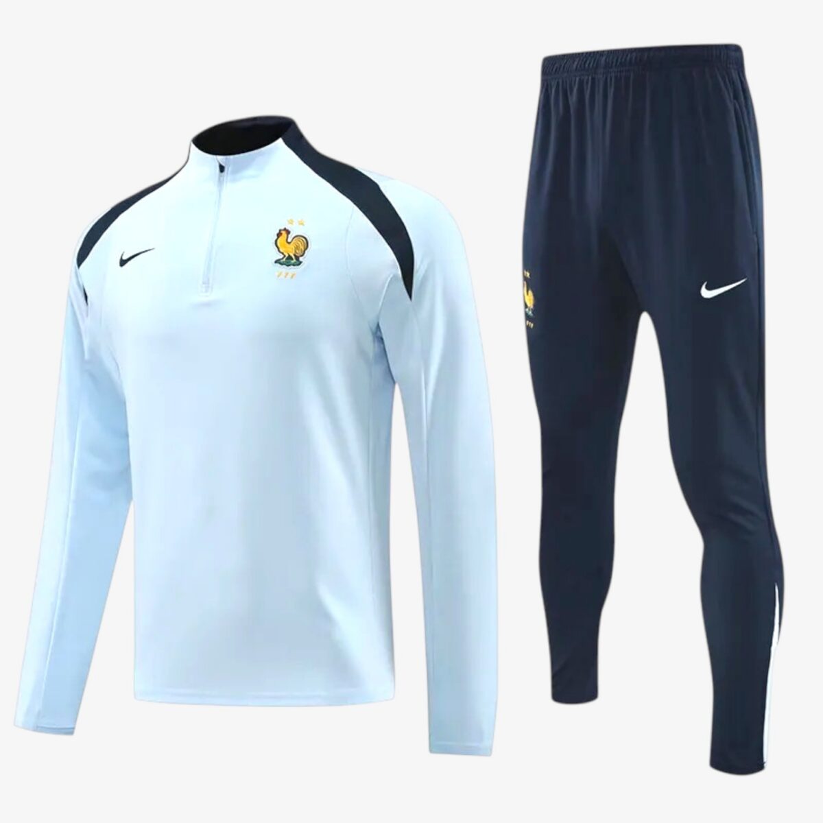 France Light Blue Half Pull Tracksuit 2024/25 - Image 2