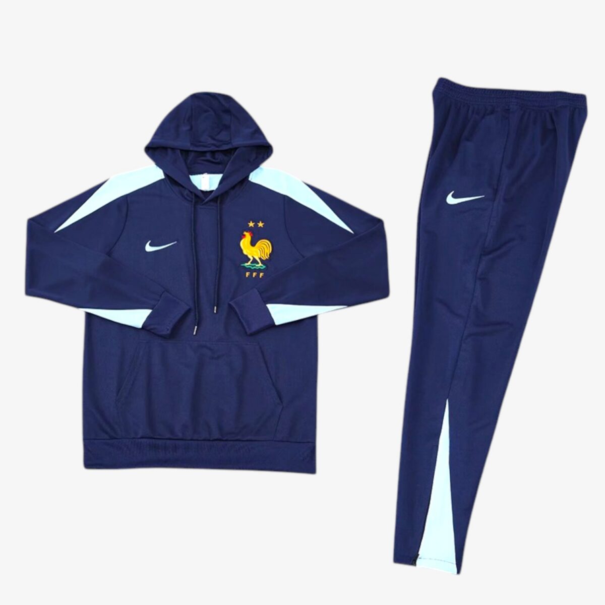 France Royal Blue Hooded Tracksuit 2024/25 - Image 3
