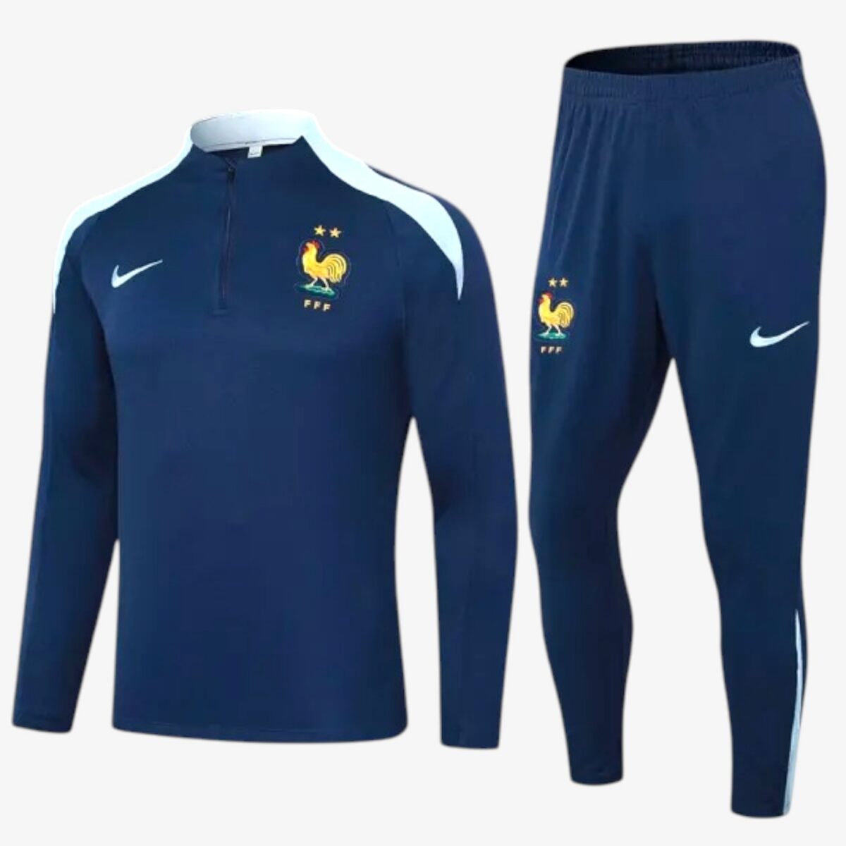 France Sapphire Blue Half Pull Tracksuit 2024/25