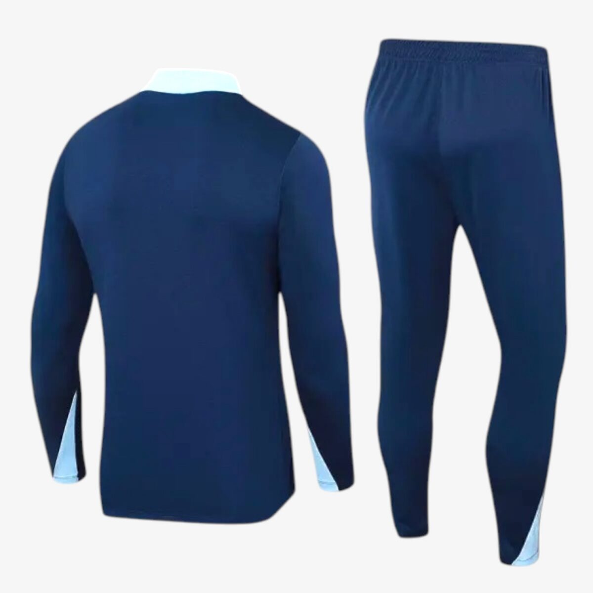France Sapphire Blue Half Pull Tracksuit 2024/25 - Image 2