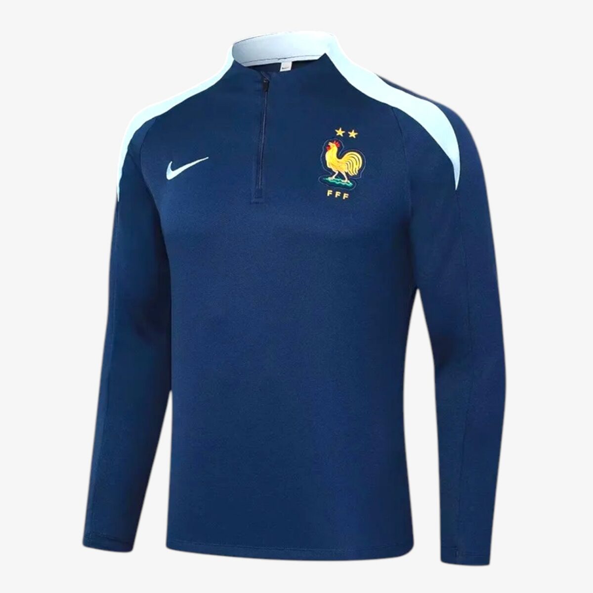 France Sapphire Blue Half Pull Tracksuit 2024/25 - Image 3