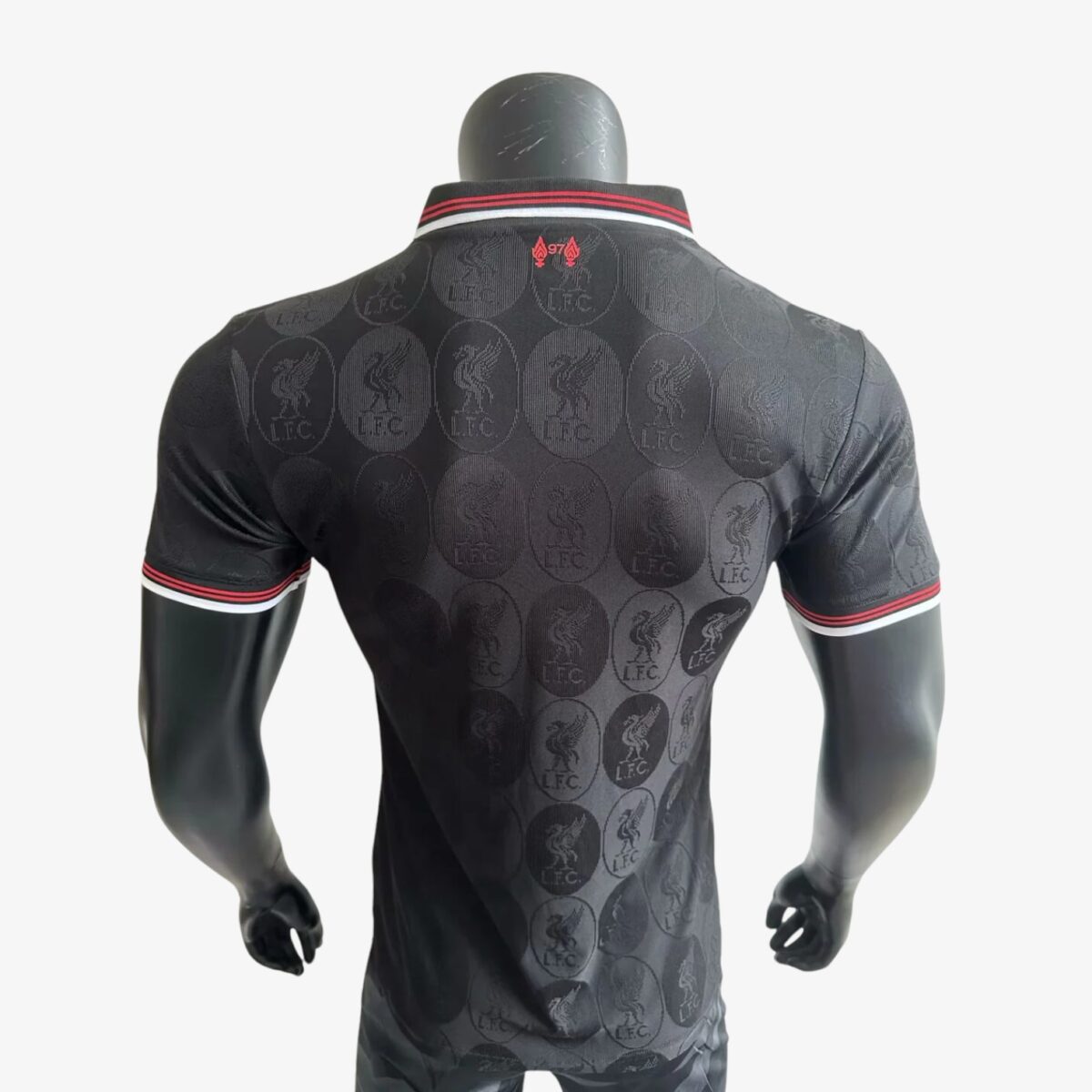 Liverpool Team Logo Steel Pattern Edition Black Training Jersey 2025/26 - Image 2